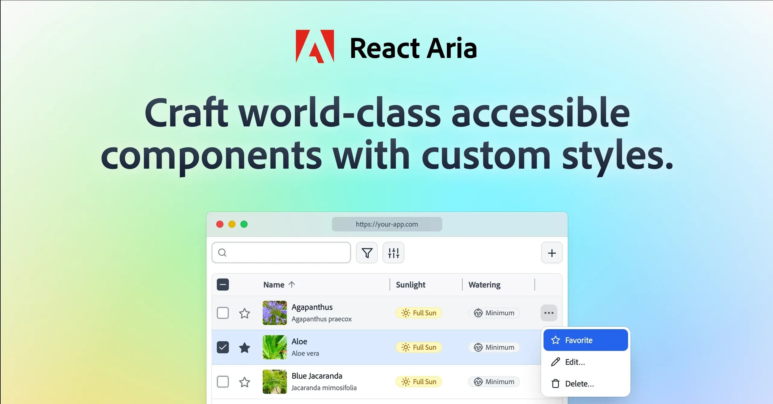 og image React Aria